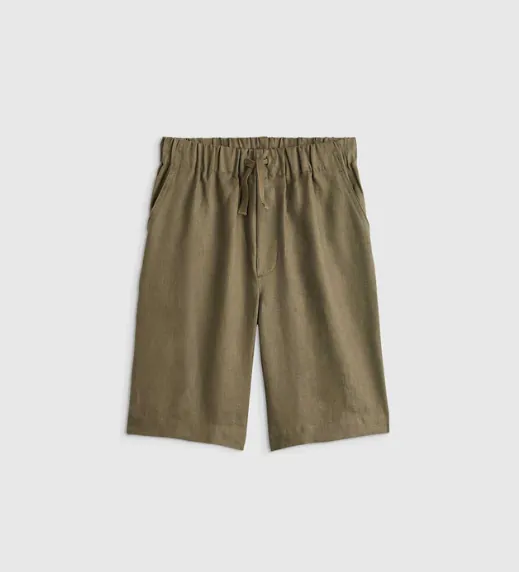 European Linen Pull-On Shorts